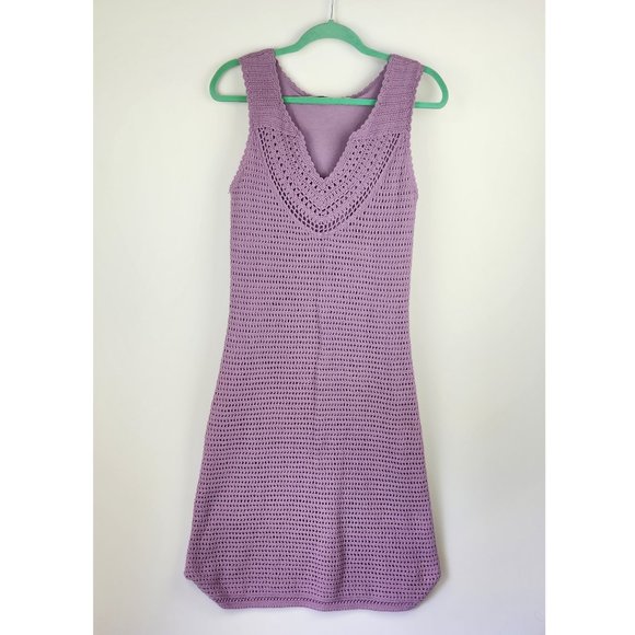 Athleta Dresses & Skirts - Athleta Purple Kirra Crochet Sleeveless Midi Dress sz M